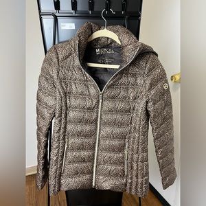 Michael kors lepard print winter jacket size small